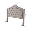 Cabeceira Cama Box Casal 1,95m Estofada Veneza Com Framer Veludo Pavia - Bege - 3