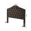 Cabeceira Cama Box Casal 1,95m Estofada Veneza Com Framer Veludo Pavia - Marrom - 3